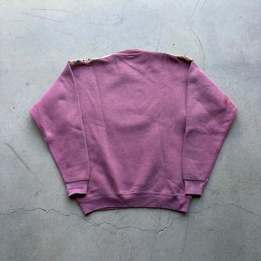 Vintage Colorado Graphic Sweatshirt Mens XL Heavyweight Cotton Plum Geometric